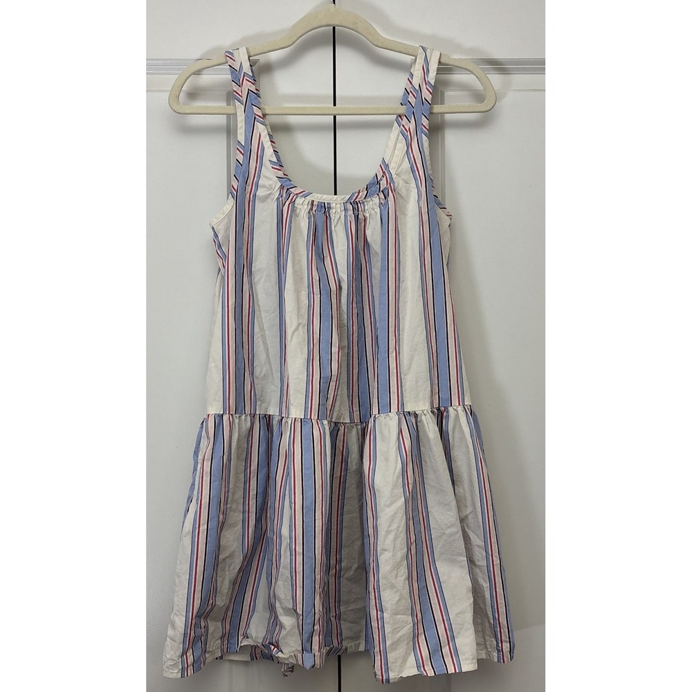 Old Navy Womens Sleeveless Scoop Neck Swing Dress Multicolor Striped Print PS
